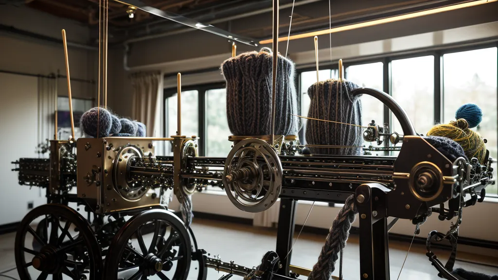 Geölter Schlitten einer Vintage-Strickmaschine nach der Wartung im Strickkurs-Test