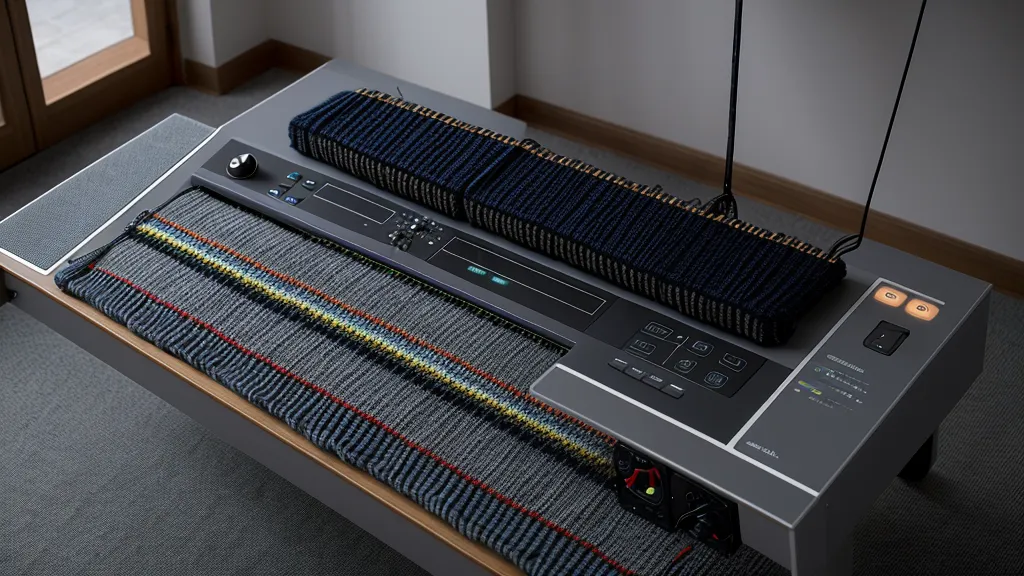 Elektronik-Konsole der Brother KH-940 Strickmaschine mit Mustertasten
